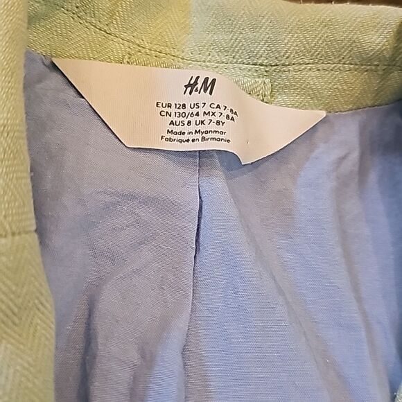 Mint green  blazer jacket boys size 7 H&M - Picture 4 of 14